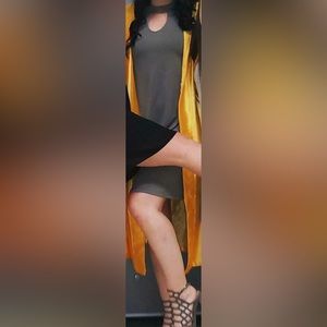 grey/green formal dress